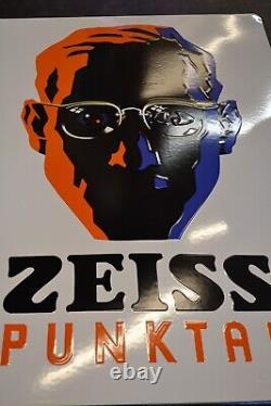 Grande PLAQUE EMAILLEE ZEISS optique lunette art deco enamel sign emaischild