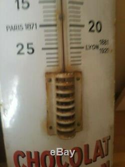 Grande Plaque Emaillee Thermometre Chocolat Revillon Dessin De Tete De Coq
