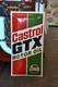 Grande plaque émaillée CASTROL GTX huile automobile emailschild 60 cm