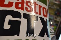Grande plaque émaillée CASTROL GTX huile automobile emailschild 60 cm