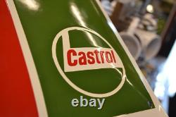 Grande plaque émaillée CASTROL GTX huile automobile emailschild 60 cm