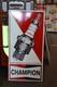 Grande plaque émaillée CHAMPION Bougie enamel sign emailschild