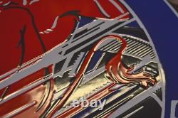 Grande plaque émaillée DIABOLINE essence enamel sign emailschild