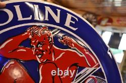 Grande plaque émaillée DIABOLINE essence enamel sign emailschild