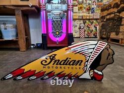 Grande plaque émaillée INDIAN motorcycle ++ 8331 cm ++ enamel sign emailschild