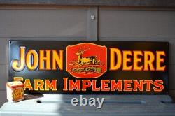 Grande plaque émaillée JOHN DEERE Farm agriculture tracteur