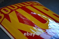 Grande plaque émaillée KUB bouillon 1 mètre enamel sign emailschild