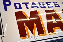 Grande plaque émaillée MAGGI potages bouillon alimentaire