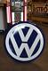 Grande plaque émaillée VW VOLKSWAGEN logo ++ 50 CM ++ enamel sign emailschild