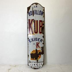 Grande plaque émaillée publicitaire Bouillon KUB
