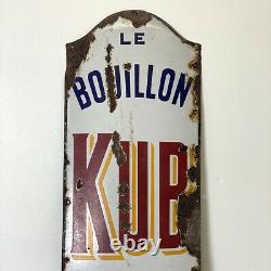Grande plaque émaillée publicitaire Bouillon KUB