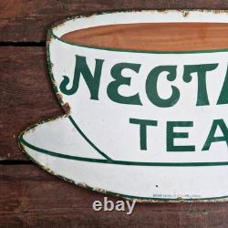Grande plaque émaillée publicitaire Nectar Tea