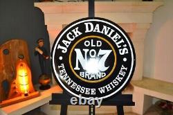 Grande plaque émaillée ronde JACK Daniel' s whisky ++ 50 cm ++