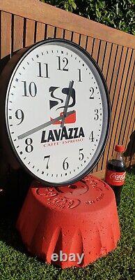 Horloge Cafe Espresso Lavazza Torino Vintage Pendule Horloge Publicitaire 90