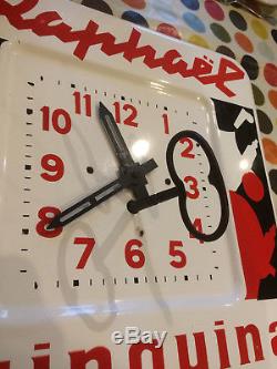 Horloge Plaque Emaillee ST RAPHAEL QUINQUINA avec clé bistrot pub
