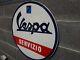 INSEGNA VESPA SERVIZIO 60 cm REPLICA IN METALLO MONOFACCIALE USATA
