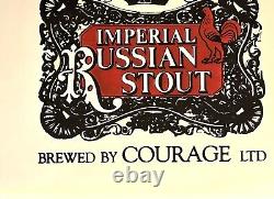 Imperial Russian Stout Bière Courage Ltd 1970'S Miroir Publicitaire 54x39cm