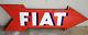 Insegna Targa Smaltata Freccia Fiat Officina Meccanica Anni 50/60 Old Fabbrica