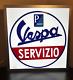 Insegna luminosa Vespa Servizio 50x50 cm a LED cassonetto alluminio compatibile
