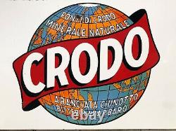 Insegna smaltata CRODO 1950 Tabella Targa Bar Osteria Vintage Chinotto Acqua