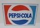 Jolie Plaque métal sérigraphiée PEPSI-COLA datée 1974 (no coca) 50 cm x 35