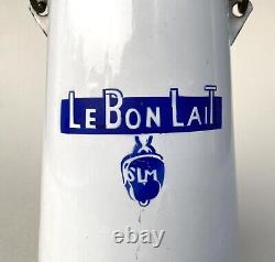 LE BON LAIT / Société Laitière MAGGI Pot à lait émaillé publicitaire / Ca 1930