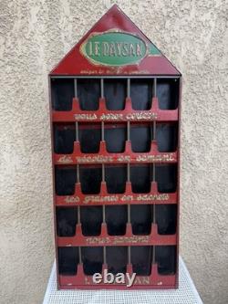 LE PAYSAN, Ancien Présentoir a graines semences en tôle SERIGRAPHIE