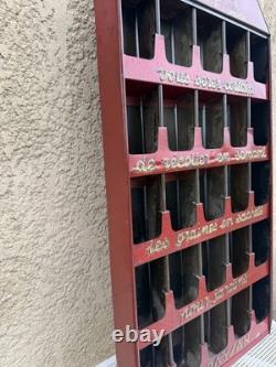 LE PAYSAN, Ancien Présentoir a graines semences en tôle SERIGRAPHIE