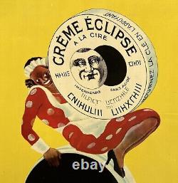 Leonetto Cappiello Superbe tôle lithographiée La Crème Éclipse 1937 / Cirage