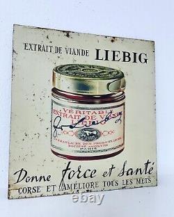 Liebig Antique Enseigne Panneau Ans 50 Fer Reclame Publicitaire Épicerie Vintag