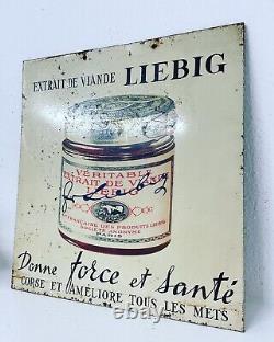 Liebig Antique Enseigne Panneau Ans 50 Fer Reclame Publicitaire Épicerie Vintag