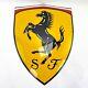 Logo Scuderia Ferrari Plaque en Émail Cavallino Rampante Signer Env. 60x45 CM