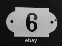 Lot 10 Anciennes Plaques Émaillées Numéro Chiffre Mercerie Meuble Métier