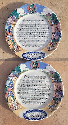 Lot 17 assiettes & plat chansons lustucru cartier millon 1930 n plaque emaillee