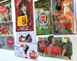 Lot 24 x plaques émaillées Coca-Cola NEUVES reproduction 2006 éditions Atlas