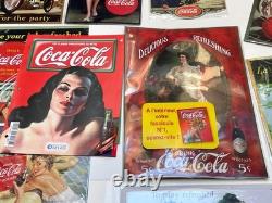Lot 24 x plaques émaillées Coca-Cola NEUVES reproduction 2006 éditions Atlas