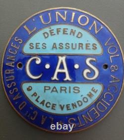 Lot 2 Anciennes Plaques Émaillées, Calandre Voiture, Automobilia, 24h du Mans