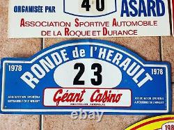 Lot 5 Signes Tableau Rally Vintage Ans 70 80 Automobilia Garage