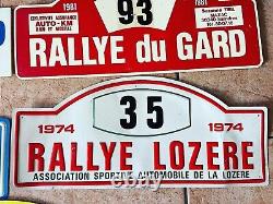 Lot 5 Signes Tableau Rally Vintage Ans 70 80 Automobilia Garage