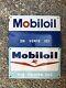 Lot De 2 Plaques Emaillees Huile Mobil Mobiloil