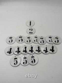 Lot Plaques Émaillées Numéro Pour Meubles/ Portes & Anciennes