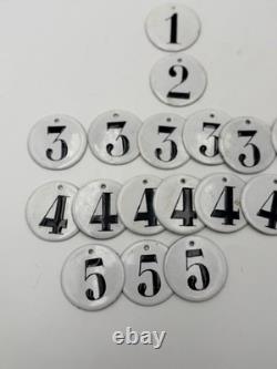 Lot Plaques Émaillées Numéro Pour Meubles/ Portes & Anciennes