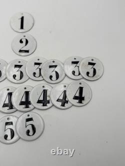 Lot Plaques Émaillées Numéro Pour Meubles/ Portes & Anciennes