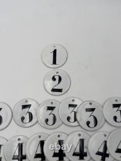 Lot Plaques Émaillées Numéro Pour Meubles/ Portes & Anciennes