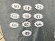 Lot de 10 numeros plaques emaillées meuble de metier serie des 60