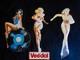 Lot de 3 pin-up / Chiqué Chiqué disques MOTORS / VEEDOL / réédition année 2000