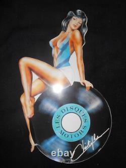 Lot de 3 pin-up / Chiqué Chiqué disques MOTORS / VEEDOL / réédition année 2000