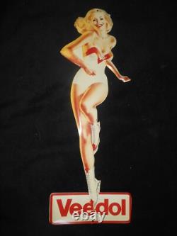 Lot de 3 pin-up / Chiqué Chiqué disques MOTORS / VEEDOL / réédition année 2000