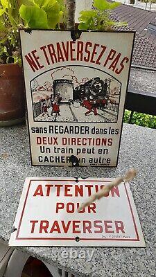 Lot plaque émaillée sncf ancienne