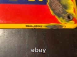 MANDRON CHICOREE. Plaque plate tôle émaillée- 1430 cm- Année 47